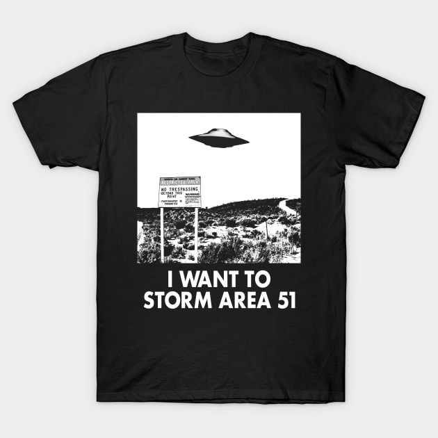 Storm Area 51 Retro Vintage Meme For Alien Sci-fi Fans T-Shirt by BoggsNicolas